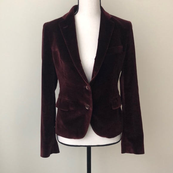Tagliatore Burgundy Velvet Blazer - Picture 1 of 7